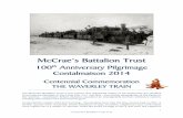 McCrae’s Battalion Trust · 2014 marks one hundred years since the start of the Great War, the formation of McCrae’s Battalion and the enlistment of the Hearts players and their