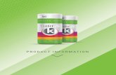 PRODUCT INFORMATION · nutrition for kids Premium Kids Formula THRIVE K by Le-Vel is an innovative new approach to children's nutrition and their general health & wellness. With today's