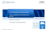 From Physical to Virtual to Cloud · 2011. 2. 2. · Community Cloud Private Cloud 1. Wish is to integrate IT services 2. Building a shared service center 3. Virtualize Data Center