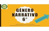 GÉNERO NARRATIVO 6° · el gÉnero narrativo. existen 5 tipos de textos narrativos que consideraremos relevantes: la obra narrativa consta de: personajes : acciÓn. actividad de