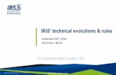 IRIS’ technical evolutions & rules UNIFE on promotion of product quality by IRIS activities New international standard: “Business management systems ... PowerPoint Presentation
