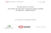 Evaluation of the Canada Graduate Scholarships (CGS ...cihr-irsc.gc.ca/e/documents/evaluation_cgs_program_2016-en.pdf · Most of the data collection and analyses (online surveys,