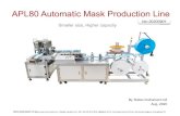 APL80 Automatic Mask Production Line - Testex...2020/09/01  · APL80 We offer Automatic line in the market Machine quality Brand accessories: SMC cylinders, Ultrasonic devices, that’s