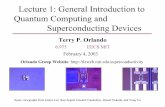 Quantum Computing with Superconducting Devicesweb.mit.edu/6.763/www/SpecialTopics/ST03/notes/Lecture_1.pdf · 2003. 3. 5. · The Promise of a Quantum Computer A Quantum Computer