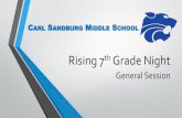Rising 7th Grade Night - Sandburg Middle School · Rising 7th Grade Night General Session CARL SANDBURG MIDDLE SCHOOL. Home. Welcome. Belle View Hollin Meadows Stratford Landing ...