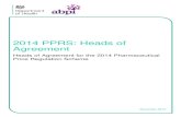 2014 PPRS: Heads of Agreement - gov.uk · 2013. 11. 5. · 2014 PPRS including annexes is written in accordance with these heads of agreement and is ready to be published by end November