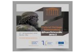 Cultural Heritage Matchmaking€¦ · Cultural Heritage Matchmaking @ SuperScienceMe offers a forum for matching advanced cultural heritage technologies, innovation demand of cultural