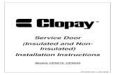 Service Door (Insulated and Non- Insulated) Installation ... - Clopay Garage … · 2014. 4. 23. · Service Door (Insulated and Non-Insulated) Installation Instructions Models CESD10,