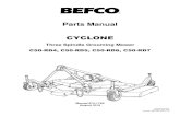 C50-RD4, RD5, RD6, RD7 - BEFCO PM C50... · 2019. 10. 7. · BEFCO ® Parts Manual CYCLONE Three Spindle Grooming Mower C50-RD4, C50-RD5, C50-RD6, C50-RD7 Manual 972-174B August 2018