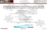 Simulation of Dendritic Solidification in Cubic and HCP ...€¦ · M. Asle Zaeem and S.Dj. Mesarovic, Journal of Computational Physics 229 (2010) 9135-9149. 6 . Dendritic Solidification