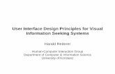 Design Principles for Visual Information Seeking Systems · 2016. 3. 30. · Visual Information Seeking Systems (VISS) • VISS support the task „exploration of large information