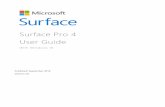 Surface Pro 4 User Guide - CNET Content Solutions · Surface Pro 4 has both a front and a back microphone. Use the front microphone for calls and recordings. Its noise-canceling feature