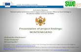 Presentation of project findings- MONTENEGEROapp.seerural.org/.../2016-09_Country-presentation... · Presentation of project findings-MONTENEGERO 1 Aleksandra Martinovic1 Darko Konjevic2