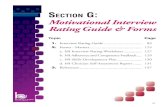 SECTION G: Motivational Interview Rating G uide & Forms · 2020. 9. 21. · MIA:STEP Section G: Motivational Interview Rating Guide & Forms 89 Motivational Interviewing Assessment: