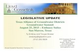 LEGISLATIVE UPDATE · 2020. 6. 24. · LEGISLATIVE UPDATE Texas Alliance of Groundwater Districts Groundwater Summit ©Lloyd Gosselink Rochelle & Townsend, P.C. Ty Embrey and Troupe