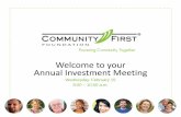 Welcome to your Annual Investment Meetingcommunityfirstfoundation.org/wp-content/uploads/... · 4643 S Ulster Street | Suite 1040 | Denver, CO 80237 303.694.1900 | innovestinc.com