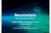 For personal use only Presentation · For personal use only Presentation. 2 Summary information:This document has been prepared by Neometals Ltd (“Neometals” or “the Company”)