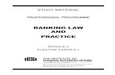 BANKING LAW AND PRACTICE...i STUDY MATERIAL PROFESSIONAL PROGRAMME BANKING LAW AND PRACTICE MODULE 3 ELECTIVE PAPER 9.1 ICSI House, 22, Institutional Area, Lodi Road, New Delhi 110