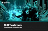 THOR Thunderstorm EN 2020 Sep · THOR Thunderstorm thunderstormAPI Client Thunderstorm Scripts Thunderstorm Collector §Shell Script for Linux §Retrieves THOR, prepares directories,