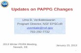 Updates on PAPPG Changes - NSF Me… · 23/01/2013  · Updates on PAPPG Changes 1 2013 Winter PD/PA Meeting, January 23, 2013 . Newark, DE . Uma D. Venkateswaran . Program Director,