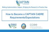 How to Become a CAPTAIN CADRE Requirements/Expectations TO BECOME A... · ALL CAPTAIN CADRE MUST • Complete “Introduction to ASD” AFIRM Online Module (New Members Only) •