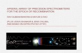 APSERA: ARRAY OF PRECISION ... - University of Chicago...Bangalore All-sky or global CMB distortions from reionization & recombination At cm and longer wavelengths Ground based. Although