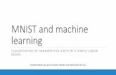 MNIST and machine learning - cruz.lu MNIST data-set Every MNIST data point has two parts: 1. Image of