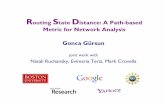 Routing State Distance: A Path-based Metric for Network ...€¦ · Natali Ruchansky, Evimaria Terzi, Mark Crovella. Distance Metrics for Analyzing Routing 2 Shortest Path Similar