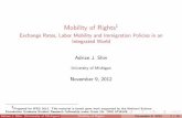 Mobility of Rights1 · Mobility of Rights1 ExchangeRates,LaborMobilityandImmigrationPoliciesinan IntegratedWorld AdrianJ.Shin University of Michigan November9,2012 1 Prepared for