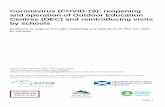 Coronavirus (COVID-19): reopening and operation of Outdoor ......Centres (OEC) and reintroducing visits by schools Guidance to support the safe reopening and operation of OEC for visits