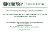 Advanced Sensors and Instrumentation (ASI) Annual Project …. Recalibration Methodology_0.pdf · Nuclear Energy Enabling Technologies (NEET) Advanced Sensors and Instrumentation