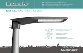 Lenda - lumnex.comlumnex.com/wp-content/uploads/fiches produits/Lumnex Lenda EN.pdf · The Lenda™ luminaire is available in two sizes, Lenda-S and Lenda-L, to cover a wide range