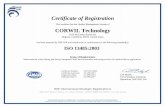 Certificate of Registration CORWIL Technology · Certificate of Registration This certifies that the Quality Management System of CORWIL Technology 1635 McCarthy Boulevard Milpitas,