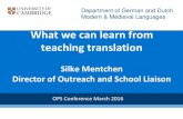 What we can learn from teaching translation · English sentences into FL English sentences into FL FL text into English unseen FL text into English and English text into FL 2nd year: