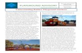 PLAYGROUND ADVISORY€¦ · Playground surfacing has obviously been around as long as there have been playgrounds. Synthetic surfaces were developed first as mats or tiles in the