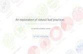 An exploration of dataviz badpractices - Yan Holtz · 2020. 4. 19. · An overview of dataviz caveats An exploration of dataviz badpractices Yan-holtz.com/teaching