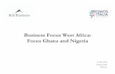 Business Focus West Africa: Focus Ghana and Nigeria · Sub-Saharan Africa’s gross domestic product is expected to contract 1.6% ... Market for Italianexport in sub-SaharanAfrica