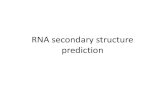 RNA secondary structure prediction€¦ · Main approaches to RNA secondary structure prediction • Energy minimization –dynamic programming approach –does not require prior