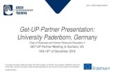 Get-UP-Partner Presentation: University Paderborn, Germanyeduproject.eu/get-up/wp-content/uploads/2016/12/B-GET-UP-Partner... · 5 faculties (Q-Building, University of Paderborn -
