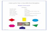 Catch-up for Year 1: Key skills from Reception Shapes and more!… · Catch-up for Year 1: Key skills from Reception Shapes and more! Contents . Activity name Focus . Shapey trail