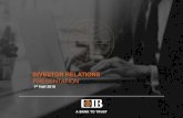 INVESTOR RELATIONS - CIB€¦ · Overview | About CIB | Financial Review | Conclusion CIB’s Key Milestones 1975 1987 1993 1996 1998 1977 1989 1994 1997 1st joint venture bank in