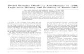 Social Security Disability Amendments of 1980: Legislative ...On June 9, 1980, President Carter signed into law H.R. 3236 (Public Law 96-265), the Social Security Disability Amendments
