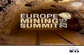EUROPE MINING 2015 SUMMIT - CHGEOL · 10.00 Presentation: EIP & H2020 opportunities for Raw materials Mattia Pellegrini, Head of Metals, Minerals and Raw Materials Unit, DG Enterprise,