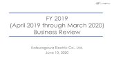 FY 2019 (April 2019 through March 2020) Business Revie · KIP EST480 Production Dye-sublimation Wide Format Printer KIP EST 480 (Dry Toner Wide Format Print on standard bond paper)