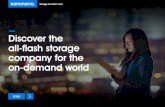 Discover the all-flash storage company for the on-demand world · 2019. 10. 23. · Analytics: Run analytics and OLTP workloads on the same production databases with Kaminario. The