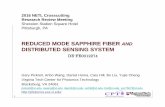 REDUCED MODE SAPPHIRE FIBER DISTRIBUTED SENSING SYSTEM · 2016. 4. 18. · Project Objectives 4 • Goal: Develop a Raman scattering distributed temperature sensing system based on