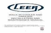 WALK-IN COOLER AND FREEZER INSTALLATION AND … … · method of assembling the walk-in cooler and/or freezer. For additional information, please contact your local representative