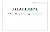 Milk Supply Agreement - Beston Global Food Company · 2020. 5. 29. · Page 4 of 20 Position Date Definitions ACCC means the Australian Competition and Consumer Commission. Act means