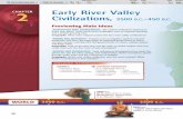 Early River Valley Civilizations, BC BC...Early civilizations developed bronze tools, the wheel, the sail, the plow, writing, and mathematics. These innovations spread through trade,