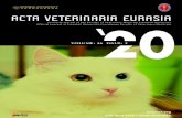 ACTA VETERINARIA EURASIA and front matter(1).pdf · ACTA VETERINARIA EURASIA Formerly Journal of the Faculty of Veterinary Medicine Istanbul University. A-II Altay USSENBAYEV Faculty